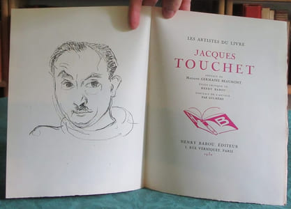 Les artistes du livre - Jacques Touchet - avec 1 aquarelle originale
