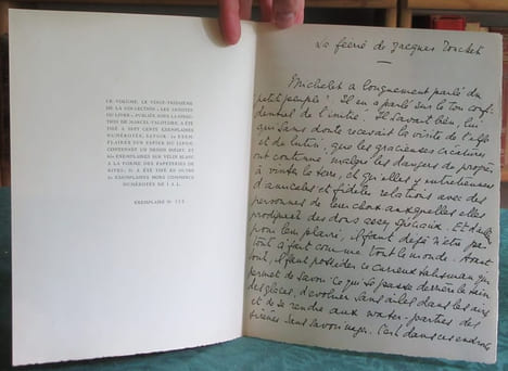 Les artistes du livre - Jacques Touchet - avec 1 aquarelle originale. BABOU Henri