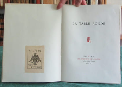 La Table ronde - 1944 - N°1 - Édition originale numérotée avec 2 lithos.