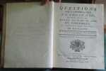 Questions sur l'ordonnance de Louis XIV, du mois d'Avril 1667.. RODIER Marc-Antoine