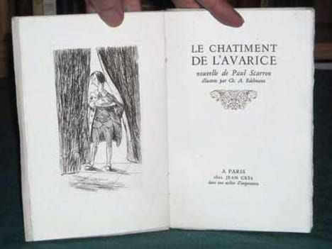 Le Châtiment de l'Avarice.. SCARRON Paul