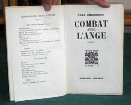 Combat avec l'Ange - Roman - Édition originale.. GIRAUDOUX Jean