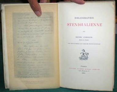 Bibliographie Stendhalienne - Édition originale.