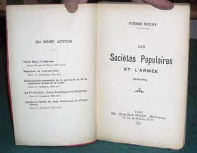 Les Sociétés Populaires et l'Armée (1791-1794).