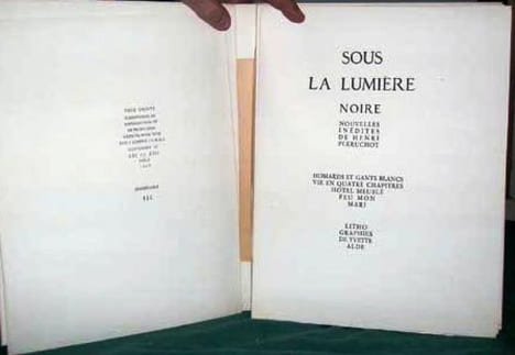 Sous la lumière noire - Nouvelles inédites.. PERRUCHOT Henri