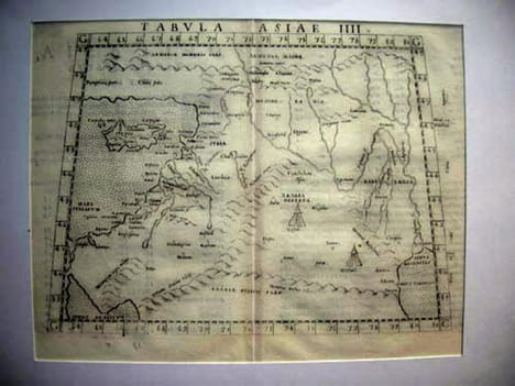 Carte ancienne. Tabula Asiae IIII.Chypre, Syrie, Palestine, Arabie, Mésopotamie.. PTOLEMEE