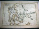 Carte ancienne. Royaume du Danemark.. BONNE