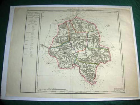 Carte ancienne. Département d'Indre et Loire.. ANONYME