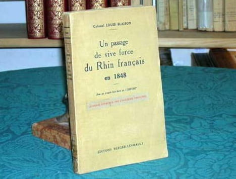 Un passage de vive force du Rhin français en 1848.. BLAISON Louis