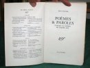 Poèmes et Paroles durant la Guerre de trente ans - Édition originale.. CLAUDEL Paul
