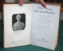 Oeuvres littéraires de Machiavel.. MACHIAVEL Nicolas