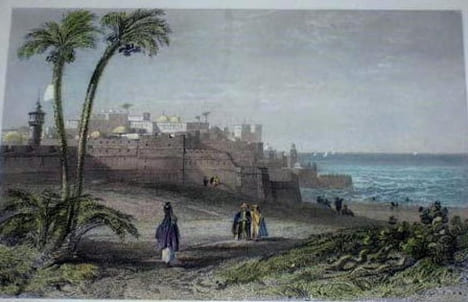 Gravure Couleurs - Syrie - Jaffa.. ROUARGUE del. OUTHWAITE sc.