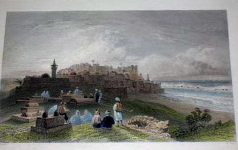 Gravure couleurs - Syrie - Jaffa.. W.H. BARTLETT - W. WALLIS