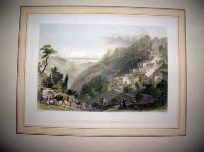 Gravure couleurs. Pass of Beilan, looking towards the sea.