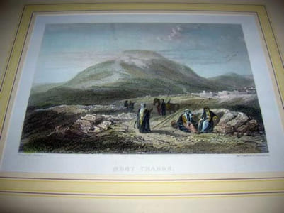 Gravure couleurs. Mont Thabor.