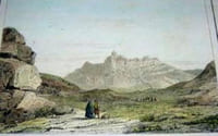 Gravure couleurs. Arabie - Tombeau du Prophète Aaron.