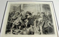 Gravure. Valenciennes prise d'assaut par le Roi Louis XIV (16 Mars 1677).