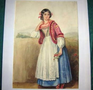 Aquarelle originale en couleurs.
