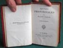 Lettres provinciales. 2 volumes.. PASCAL Blaise