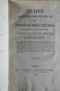 Traité des caractères physiques des pierres précieuses, pour servir à leur détermination lorsqu'elles ont été taillées.