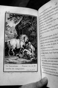 Nouveau testament en latin et en français, traduit par Sacy. Edition ornée de Figures gravées sur les Dessins de Moreau le jeune.