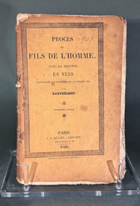 Procès du fils de l'Homme avec la défense en vers prononcée à l'audience du 29 juillet 1829. Deuxième tirage.