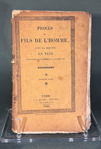 Procès du fils de l'Homme avec la défense en vers prononcée à l'audience du 29 juillet 1829. Deuxième tirage.