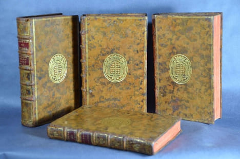 Oeuvres de Le Sage, composée de Le Théâtre de la foire ou L'Opéra comique (3 volumes), et du Théâtre français (1 volume). [Laetitia BONAPARTE] LE SAGE