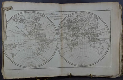Atlas de toutes les parties connues du globe terrestre, dressé Pour l'Histoire Philosophique et Politique des établissements et du Commerce des Européens dans les deux Indes.