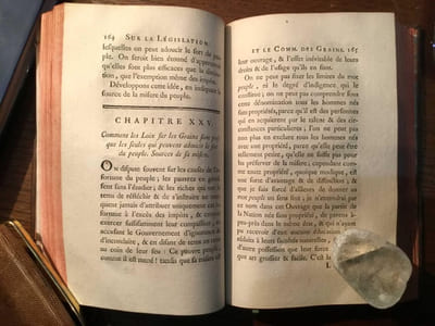 Sur la législation et le commerce des grains