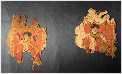 Deux fragments de tapisserie copte (IVe-Ve siècle)
