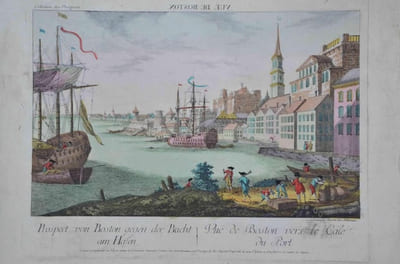 [Boston]. Vue de Boston. Vuë de Boston vers le Cale du Port.
