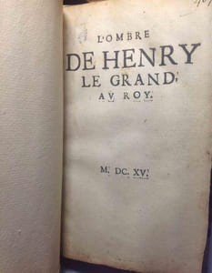 L'ombre de Henry le Grand au Roy