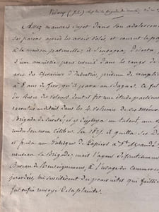 Lettre manuscrite du 21 décembre 1836, portrait lithographié
