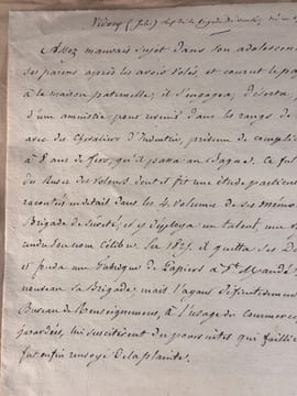 Lettre manuscrite du 21 décembre 1836, portrait lithographié. VIDOCQ (François-Eugène)