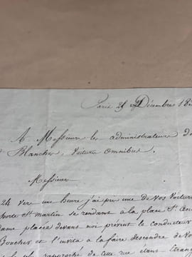 Lettre manuscrite du 21 décembre 1836, portrait lithographié. VIDOCQ (François-Eugène)