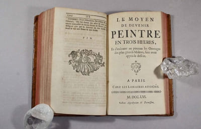 Dictionnaire Iconologique, ou Introduction à la connoissance des peintures, sculptures, médailles, estampes ect. Avec des descriptions tirées des Poètes anciens et modernes.   suivit de : Le Moyen de Devenir Peintre en Trois Heures,