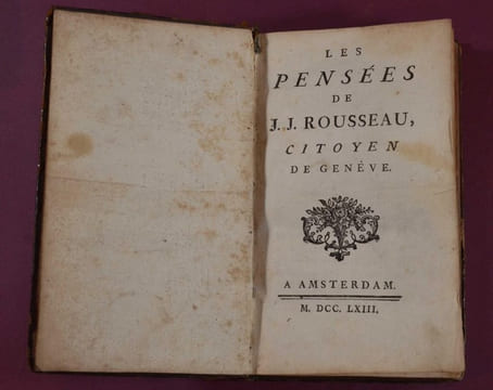 Les Pensées de J. J. Rousseau, Citoyen de Geneve.. ROUSSEAU (J.J.)