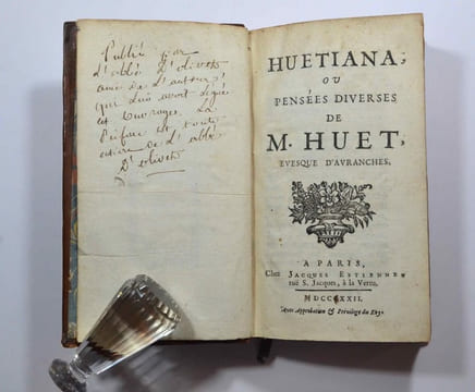 Huetiana, ou pensées diverses.. SAINTE-BEUVE - HUET (Pierre-Daniel)