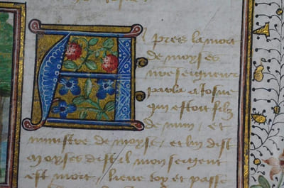 Peinture originale, Extraite d’une bible en français,  Le livre de Josué