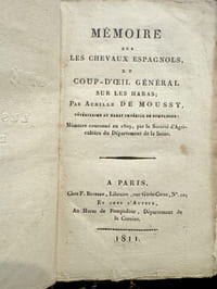 Mémoire sur les chevaux espagnols et coup-d'œil général sur les haras