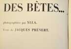 Des bêtes.... Jacques Prévert (André Breton) 