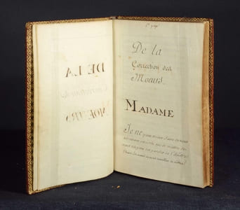 Livre manuscrit, De la correction  mœurs