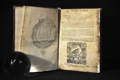 IL TERENTIO LATINO Comentatio in Lingua Toscana, e ridotto ˆ la sua vera latinitˆ, à i Generosi, e Manganimi Signori Don Francesco, e Don Giovanni Medici, da Giovanni Fabrini da Fighine Fiorentino.