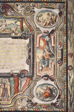Acte de mariage enluminé sur vélin XVIIe s. undefined