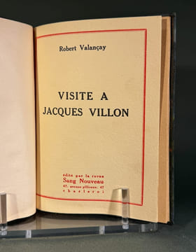 Visite à Jacques Villon, Le sang nouveau. R. Valançay