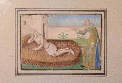 Deux miniatures extraites des Vigiles des Mors, Paris circa 1496.