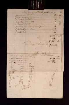Frais de Bouche de la maison de l’empereur Napoléon III, lors de son séjour à Toulon. undefined