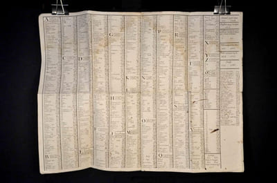 « Ordinaire à chiffrer, Toscane 1750 »