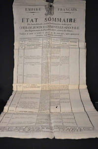 Etat Sommaire des arrêts définitifs, portant condamnation, rendus par la Cour de Justice Criminelle- Spéciale du département du Pas-de-Calais, séant à St-Omer, pendant le mois d'Aout 1810, et de ceux qui après pourvoi en cassation sont devenus exécutoires